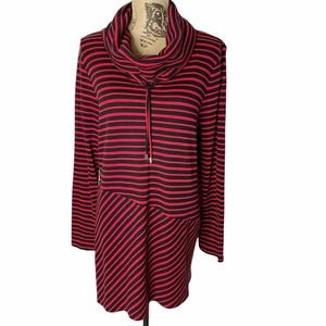 Chicos Diana Striped Tunic Striped Large